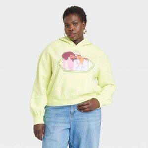 Target Neon Green Women's Hoodie with Graphic Design